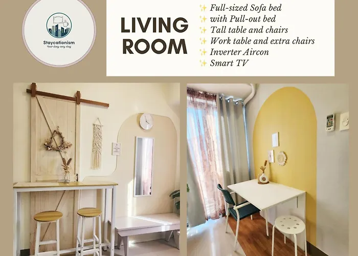 Boho Minimalst 1br Familysuite Fame T2 With Netflix Manila